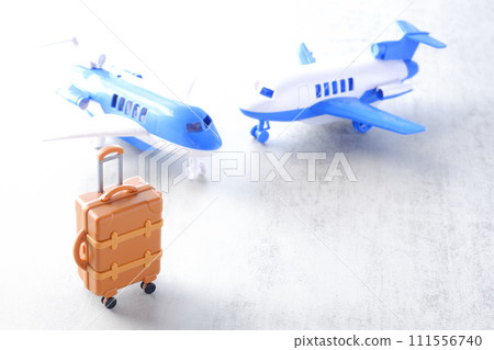 Image of travel with airplane and suitcase (carry case) 111556740