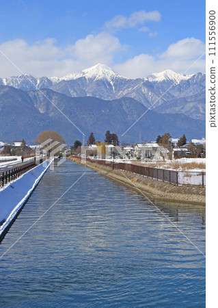 Azumino in winter, Hida Mountains and the Northern Alps Azumino in winter, Hida Mountains and the Northern Alps 111556900