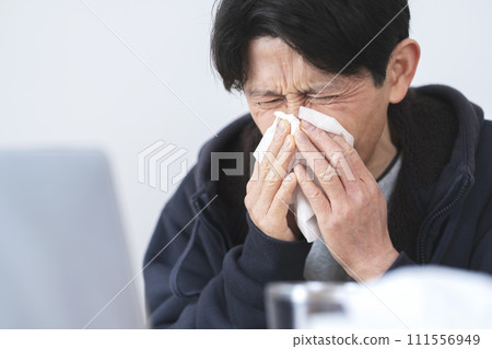 Men with hay fever Spicy hay fever image 111556949