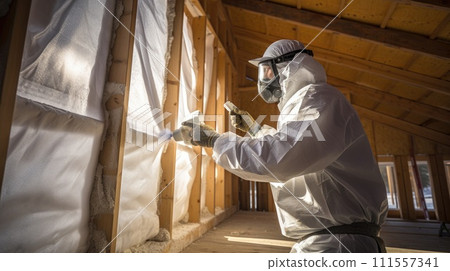 Construction and insulation concept. Generative AI 111557341