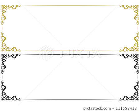 Classic antique gold and black frame 111558418