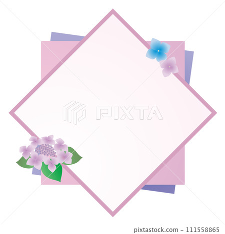 日式繡球花框架 111558865