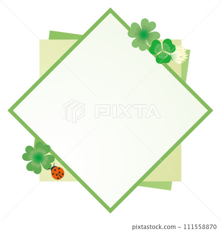 Japanese style clover frame 111558870