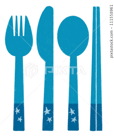 簡單可愛的餐具插畫 簡單可愛的餐具插畫 111558961