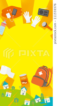 Disaster prevention goods template background 111559376