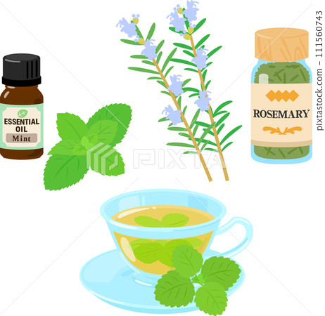 Herbal essential oils, dried herbs, herbal tea 111560743
