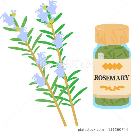 jar of dried rosemary jar of dried rosemary 111560744