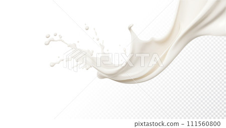 Milk splash isolated on transparent background. Realistic vector illustration. Milk splash isolated on transparent background. Realistic vector illustration. 111560800