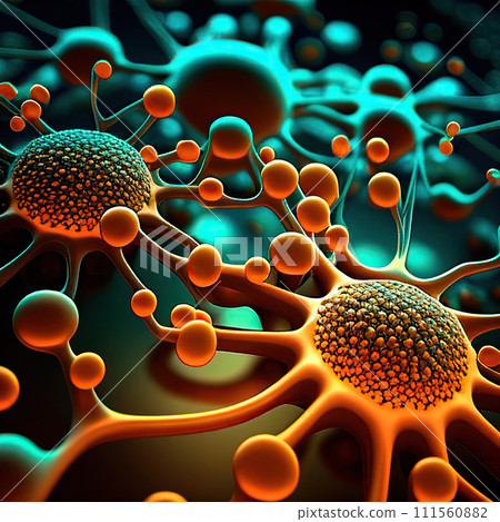 virus bacteria illustration virus bacteria illustration 111560882