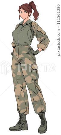 Female soldier Female soldier 111561380