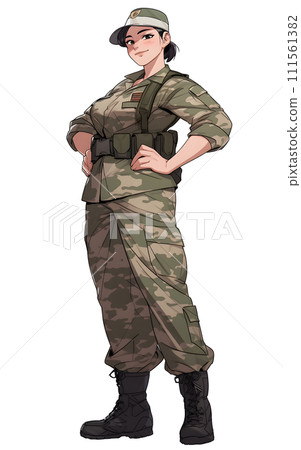 Female soldier Female soldier 111561382