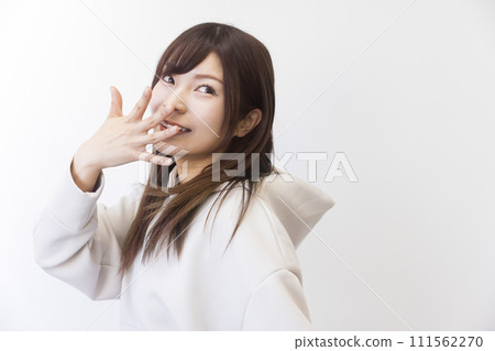 young woman dancing in a dance studio young woman dancing in a dance studio 111562270