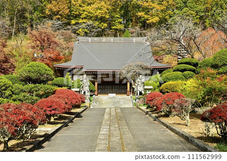 The approach to the main hall of Shohoji Temple Kinzoin in Senba-cho, Sano City in autumn The approach to the main hall of Shohoji Temple Kinzoin in Senba-cho, Sano City in autumn 111562999