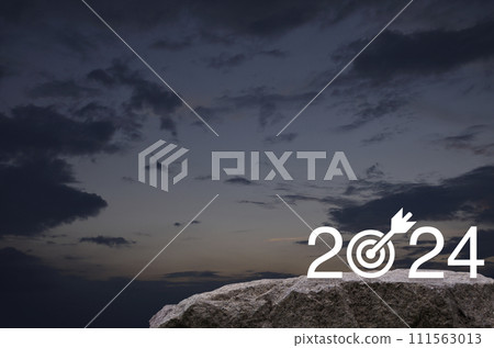 Business happy new year 2024 success concept 111563013