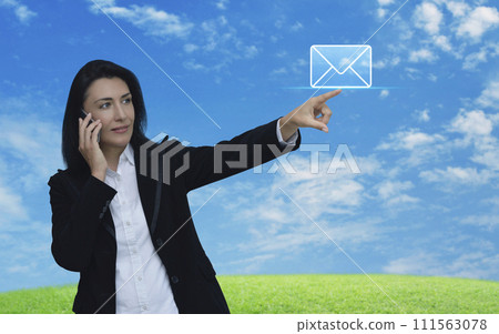 Business contact us online concept Business contact us online concept 111563078