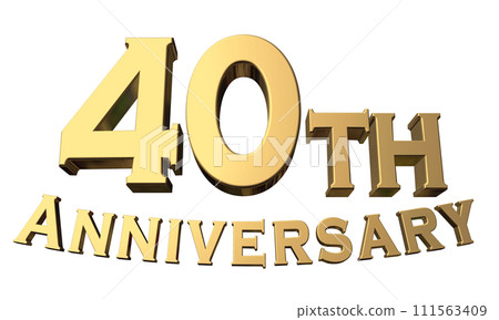 3DCG characters "40th Anniversary/40th Anniversary" Gold, Gold 3DCG characters "40th Anniversary/40th Anniversary" Gold, Gold 111563409