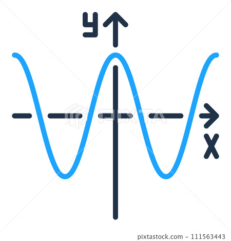 Math Graph vector Mathematical function concept colored icon 111563443