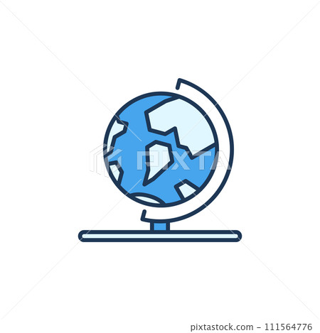 Vector Earth Globe on Stand concept colored... - Stock Illustration ...