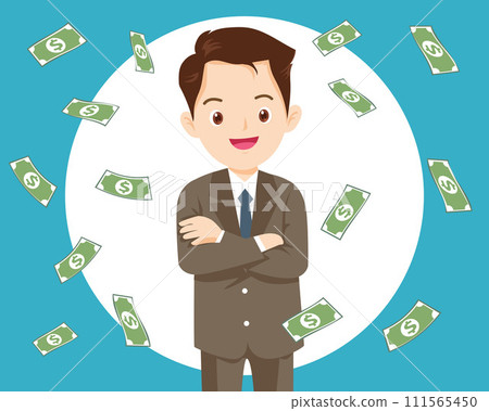 Falling money successful finance and business concept Falling money successful finance and business concept 111565450