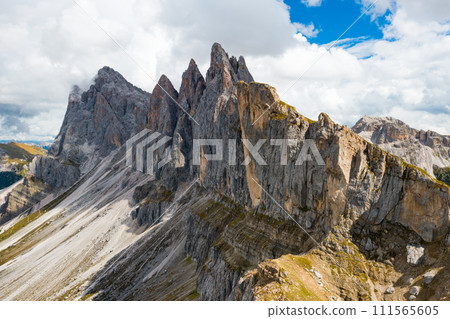 Rocky Mountains of Seceda in sunny day. Rocky Mountains of Seceda in sunny day. 111565605