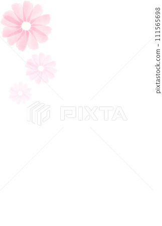 水彩粉紅花朵背景圖 111565698