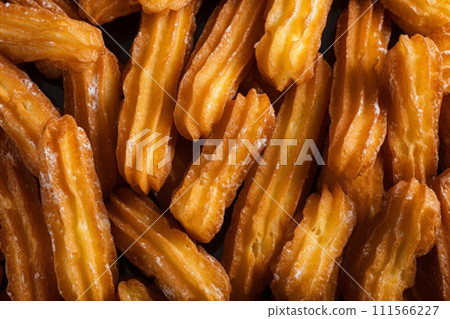 Pattern made with traditional Spanish dessert churros 111566227