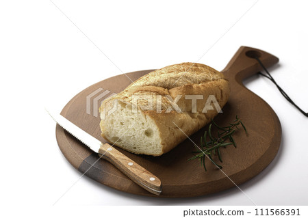 French bread (baguette) white background 111566391
