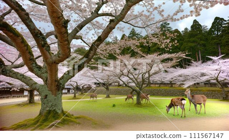 Cherry blossom material Various postures of cherry blossoms Beautiful scenery Scenery Sakura tree Sakura park Cherry blossoms in full bloom 111567147