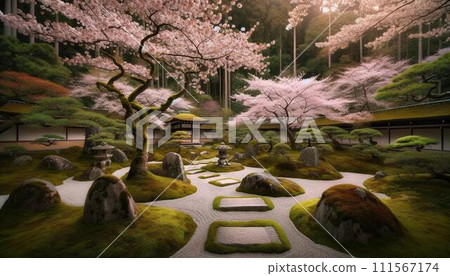 Cherry blossom material Various postures of cherry blossoms Beautiful scenery Scenery Sakura tree Sakura park Cherry blossoms in full bloom 111567174