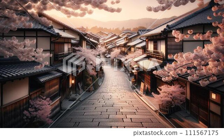 Cherry blossom material Various postures of cherry blossoms Beautiful scenery Scenery Sakura tree Sakura park Cherry blossoms in full bloom 111567175