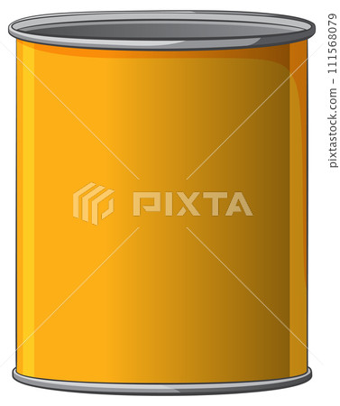 Golden Blank Tin Can Illustration 111568079