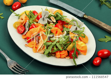 Vegetable salad with pasta. Vegetable salad with pasta. 111568547