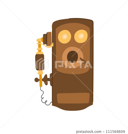 phone telephone retro cartoon vector illustration phone telephone retro cartoon vector illustration 111568609