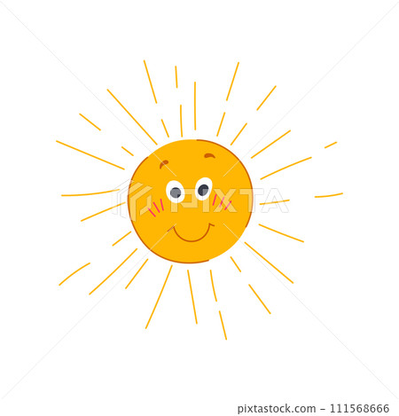 summer sun character cartoon vector illustration summer sun character cartoon vector illustration 111568666