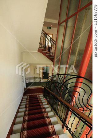 St. Moritz hotel stairs (Graubunden, Switzerland) St. Moritz hotel stairs (Graubunden, Switzerland) 111568779