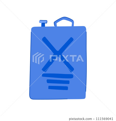gasoline fuel can metal cartoon vector illustration 111569041