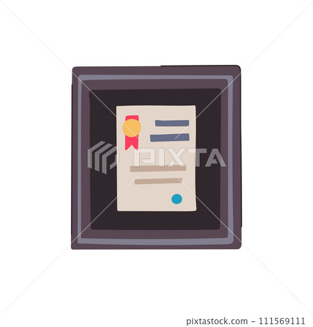 achievement diploma cartoon vector illustration achievement diploma cartoon vector illustration 111569111