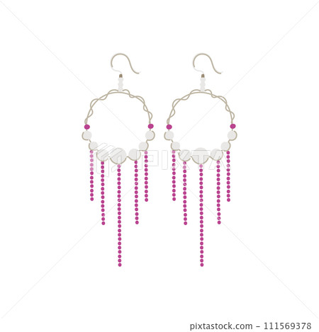 abstract boho earrings cartoon vector illustration abstract boho earrings cartoon vector illustration 111569378