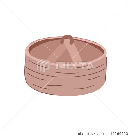 chinese bamboo steamer cartoon vector illustration 111569500