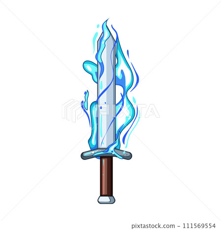 energy sword effect cartoon vector illustration 111569554