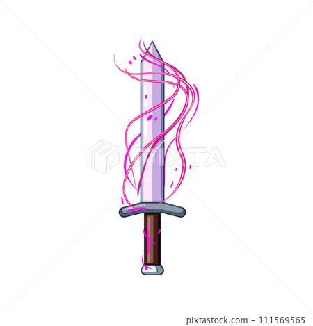 flame sword effect cartoon vector illustration flame sword effect cartoon vector illustration 111569565