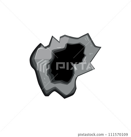 crack bullet hole cartoon vector illustration crack bullet hole cartoon vector illustration 111570109