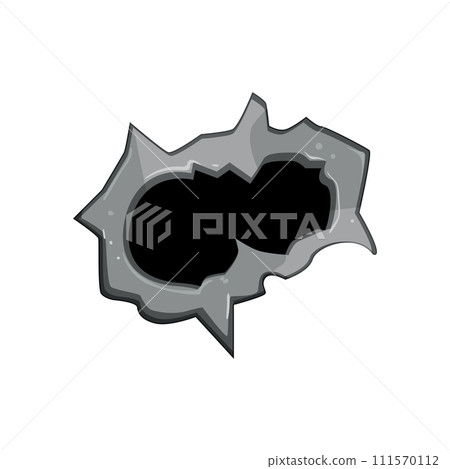 metal bullet hole cartoon vector illustration metal bullet hole cartoon vector illustration 111570112