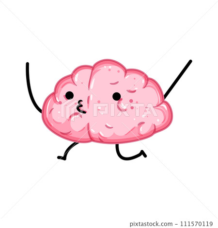 funny brain character cartoon vector illustration funny brain character cartoon vector illustration 111570119