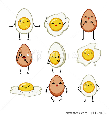 egg character set cartoon vector illustration egg character set cartoon vector illustration 111570189