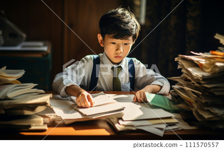 男孩在學習 111570557