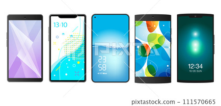 New smartphone lineup, smartphone sample comparison images, collection of various types of mobile phone models New smartphone lineup, smartphone sample comparison images, collection of various types of mobile phone models 111570665