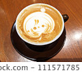 Girl latte art 111571785