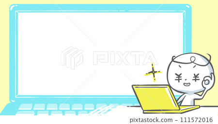 [Eye catch that can be used on blogs] White people with eyes that turn ¥ 05 in front of their laptops 111572016