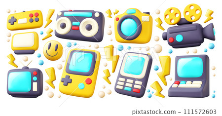 3d gadgets icons. 111572603
